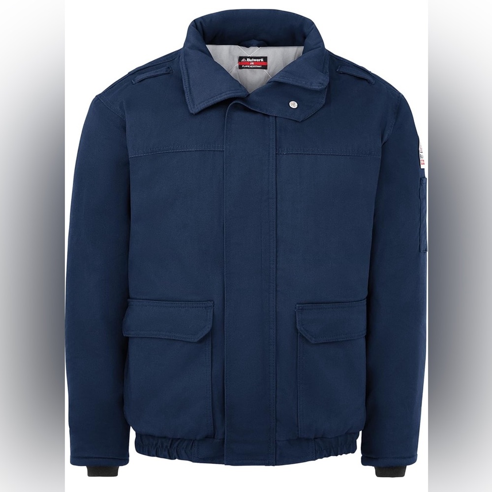 Bulwark Men's Heavyweight Insulated Bomber Jacket Size S NWT Navy Blue